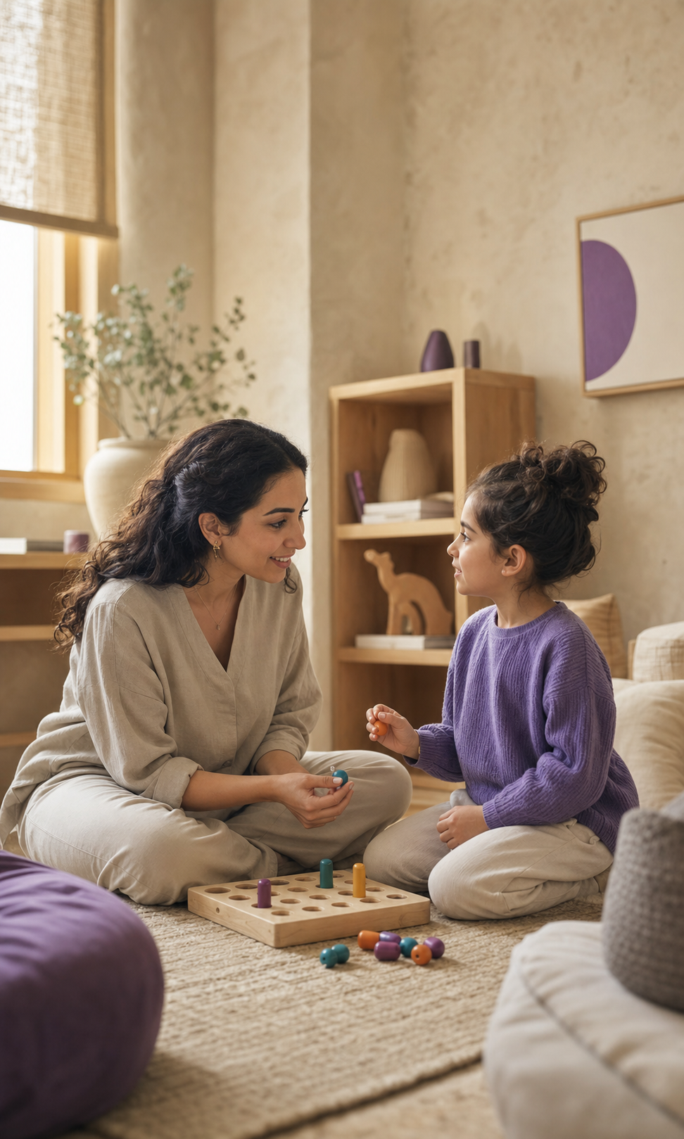 A therapist and child sharing a focused one-to-one session